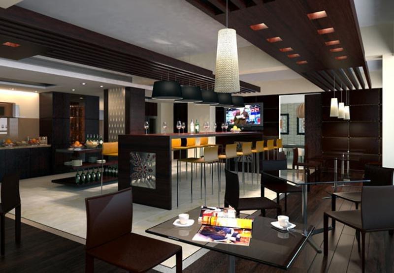 Jaipur Marriott Hotel Étterem fotó The lounge at the airport